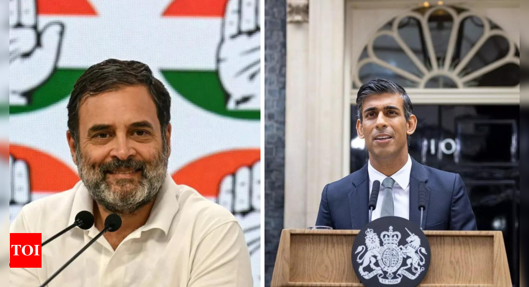 'Victories & setbacks both inevitable ...': Rahul Gandhi writes to Rishi Sunak after UK election results | India News