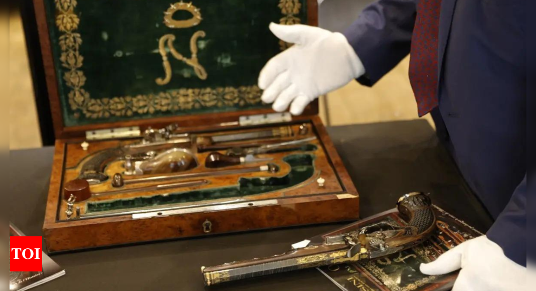 He once planned to use them to kill himself; Napoleon Bonaparte's pistols auctioned for 1.69 million euros - Times of India