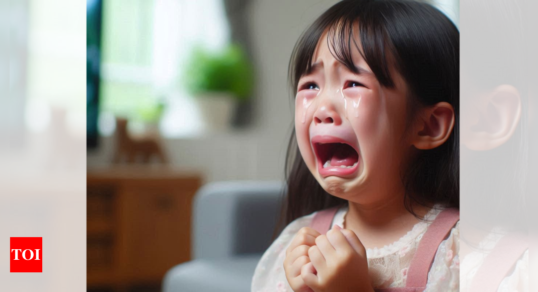 Chinese father makes daughter collect tears in bowl for watching too much TV - Times of India