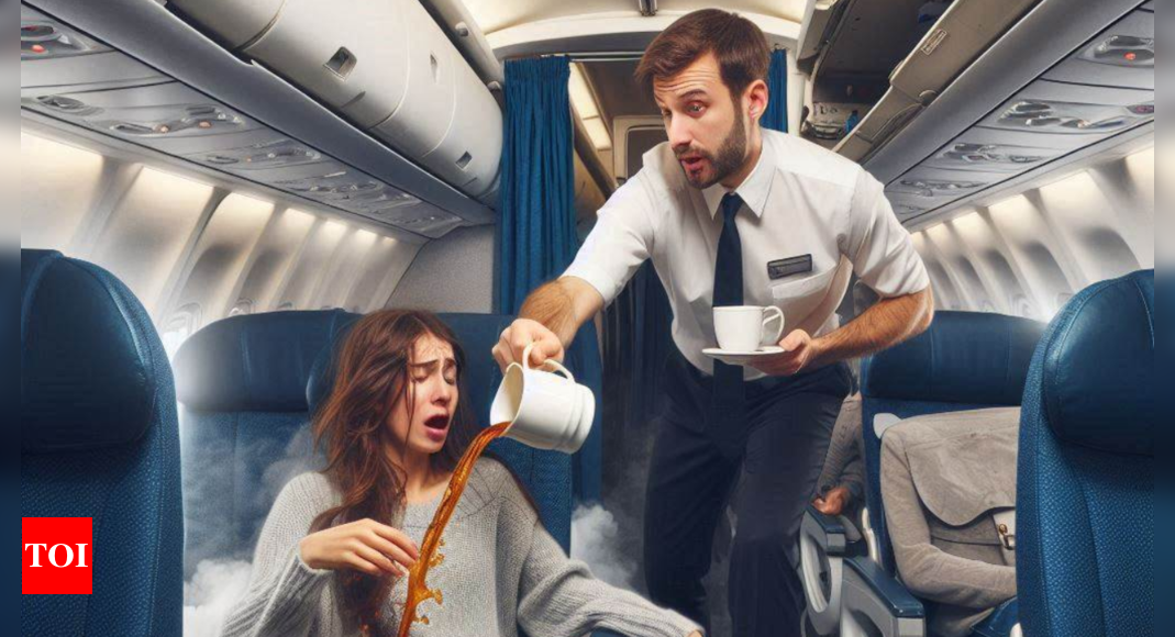 Flyer suffers severe burns due to 'scalding hot' tea served amid turbulence, sues JetBlue – Times of India