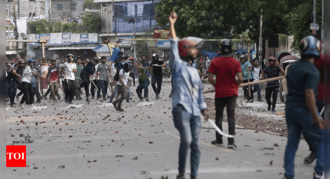 Bangladesh quota protesters announce nationwide shutdown today, PM Hasina 'regrets' casualties – Times of India