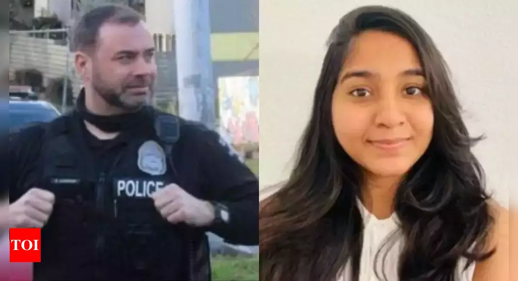 US cop caught laughing after Indian student's death sacked - Times of India