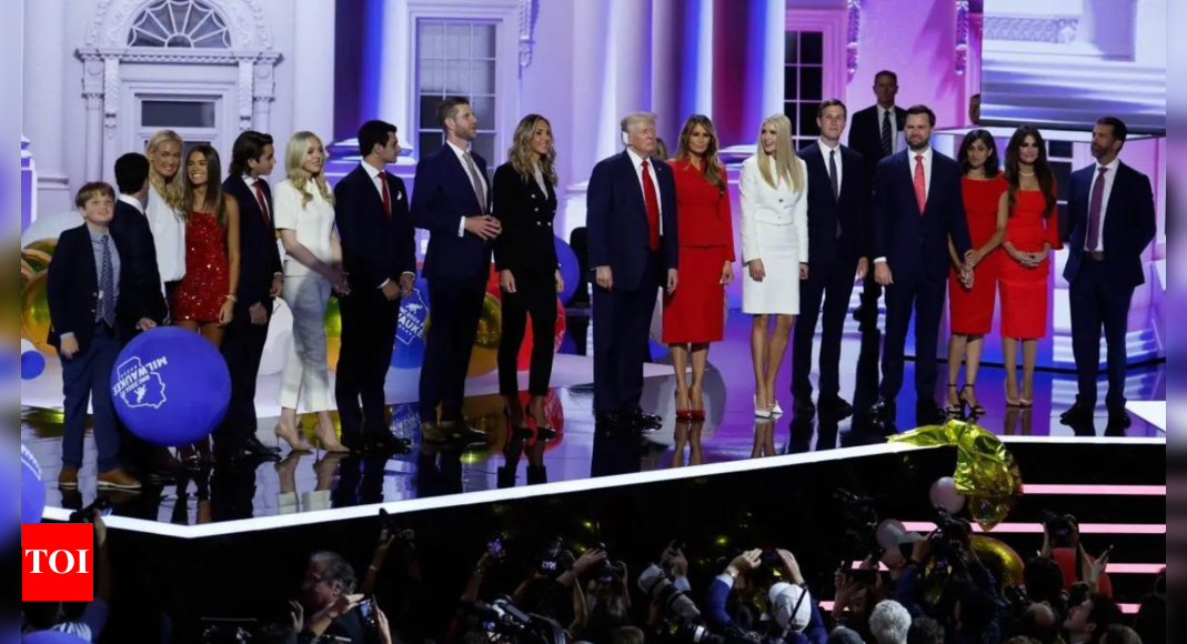 Trump family's united front shines at RNC with Melania, Ivanka & grandchildren on stage – Times of India