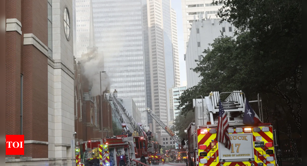 Historic first Baptist Dallas church sanctuary severely damaged by fire - Times of India