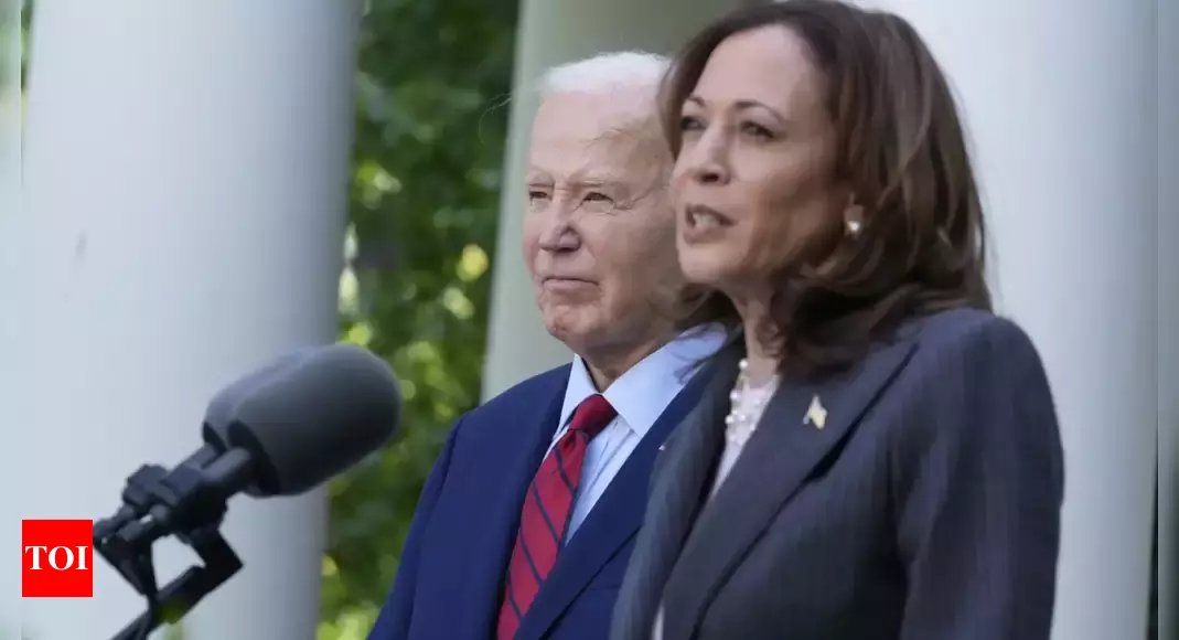 Joe Biden passes baton to Kamala Harris after agonising over poll data: Report – Times of India