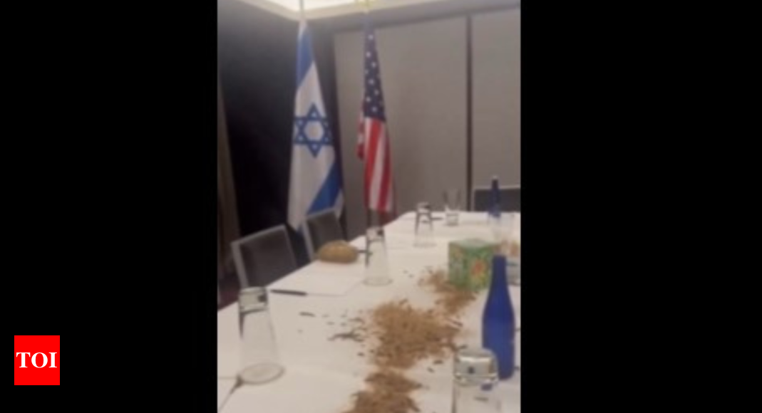 Maggots at Netanyahu's table? Anti-Israel protesters' claim with questionable video – Times of India