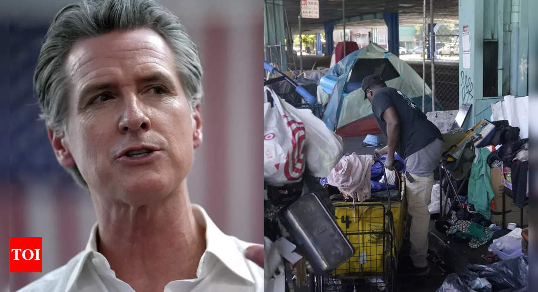 'Act with urgency': California governor Newsom orders urgent dismantling of homeless camps - Times of India