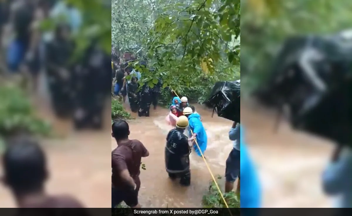 80 Stuck At Goa Waterfall Rescued; Schools Shut Due To Heavy Rainfall