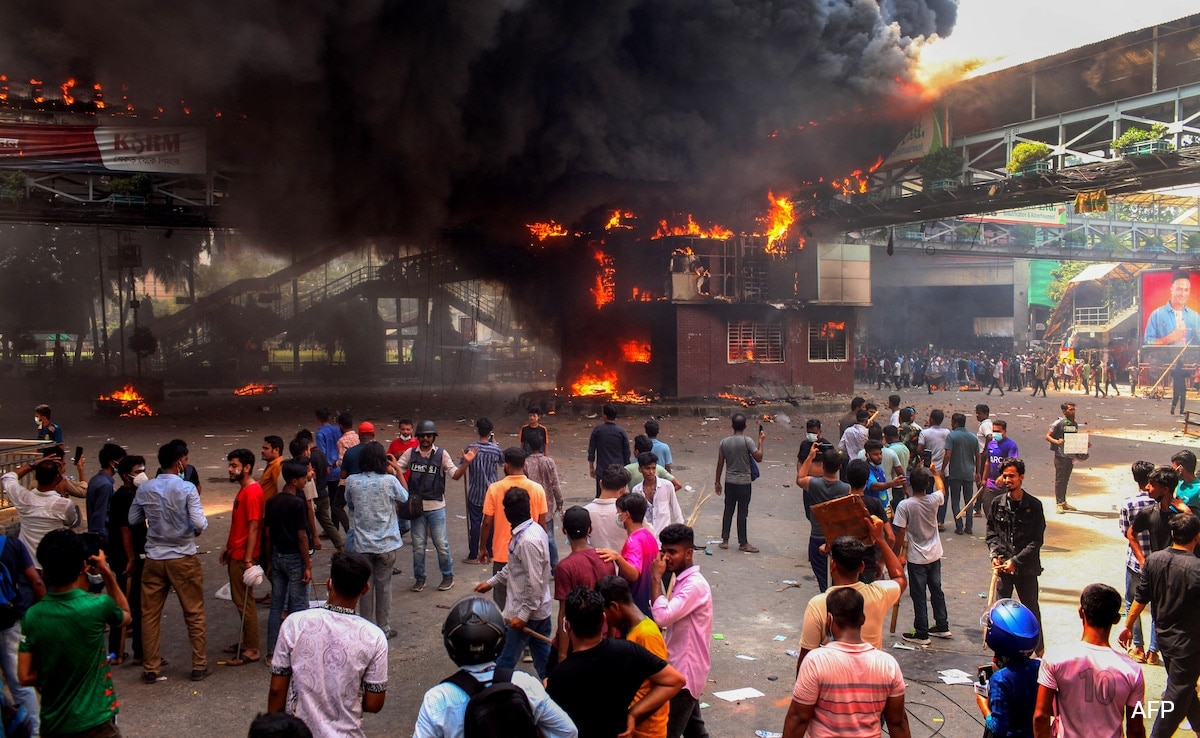 In Pics: Bangladesh On Fire, Buildings, Vehicles Burnt Amid Ongoing Clashes