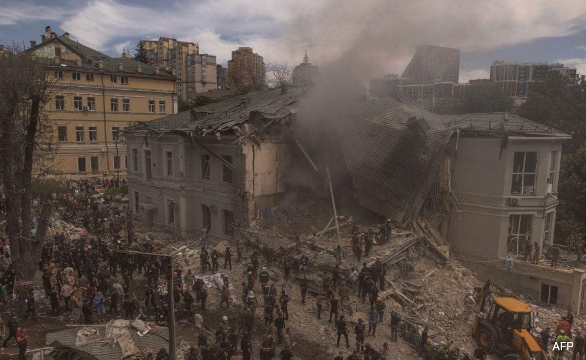 Pics Show Devastation At Ukraine Children's Hospital After Russia Bombing