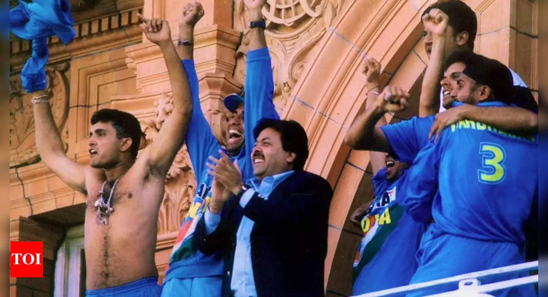 Watch: 22 years ago on July 13, shirtless Sourav Ganguly owned the Lord's balcony after Yuvraj Singh and Mohammad Kaif led India's Natwest Trophy heist | Cricket News – Times of India