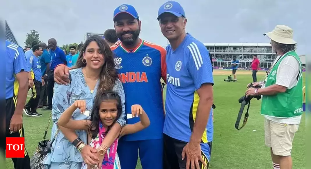 'My wife refers to you as my work wife': Rohit Sharma pens heartfelt note for Rahul Dravid | Cricket News - Times of India