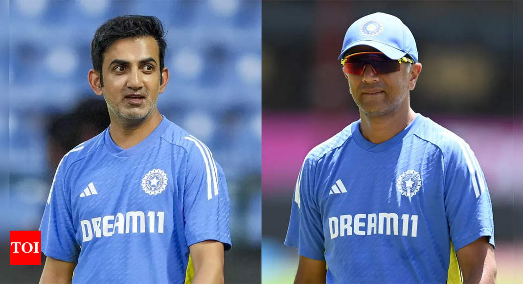 'Passing on the baton with class and grace': Rahul Dravid's heartfelt message to new head coach Gautam Gambhir - Watch | Cricket News - Times of India