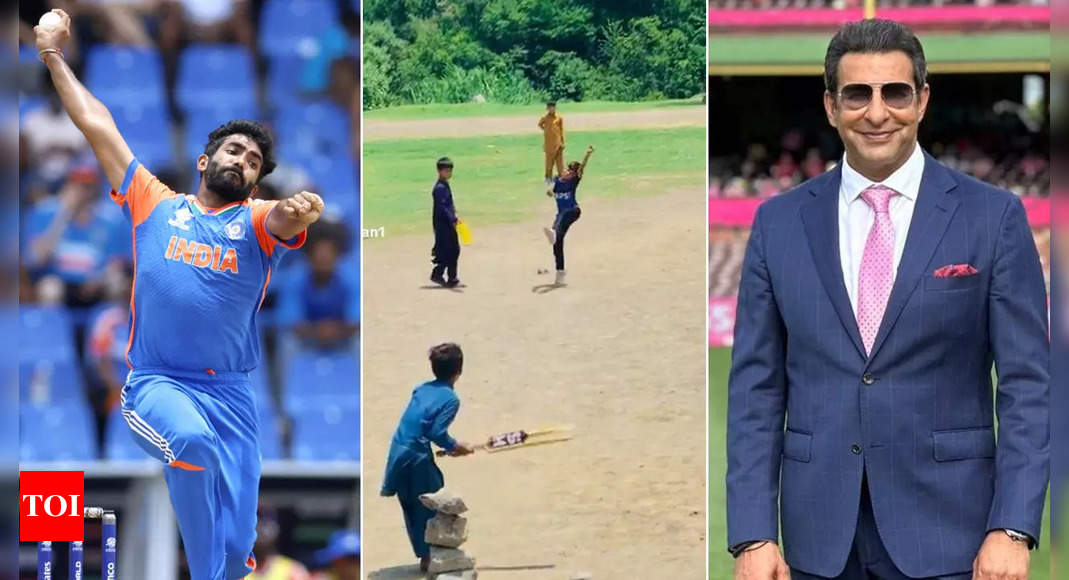 'Wah jee wah, look at that control … ': Wasim Akram in awe of young Pakistani kid imitating Jasprit Bumrah | Cricket News – Times of India