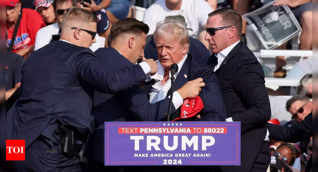 Trump assassination attempt new video: Fresh footage shows suspect on roof moments before attack – Times of India