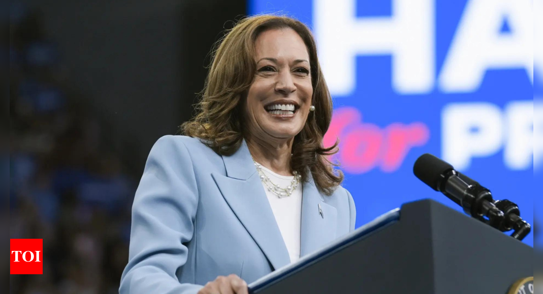 Kamala Harris secures enough delegate votes to be Democrat presidential nominee, says she will officially accept next week – Times of India