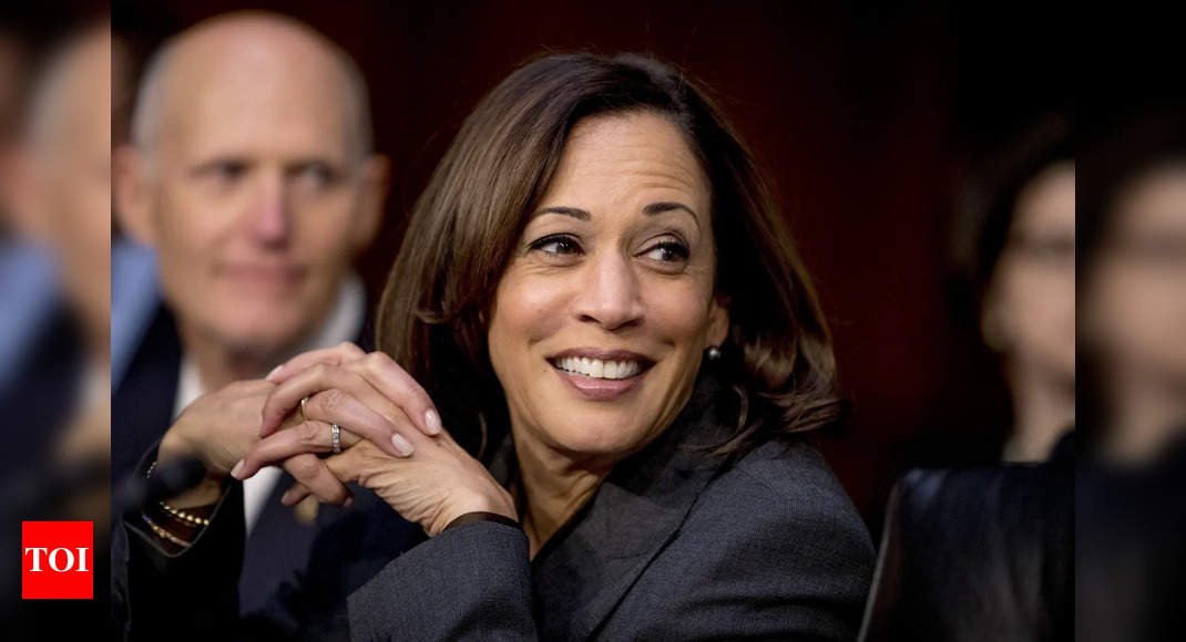 Kamala Harris makes history: Secures Democratic nomination as first woman of color on major party ticket - Times of India