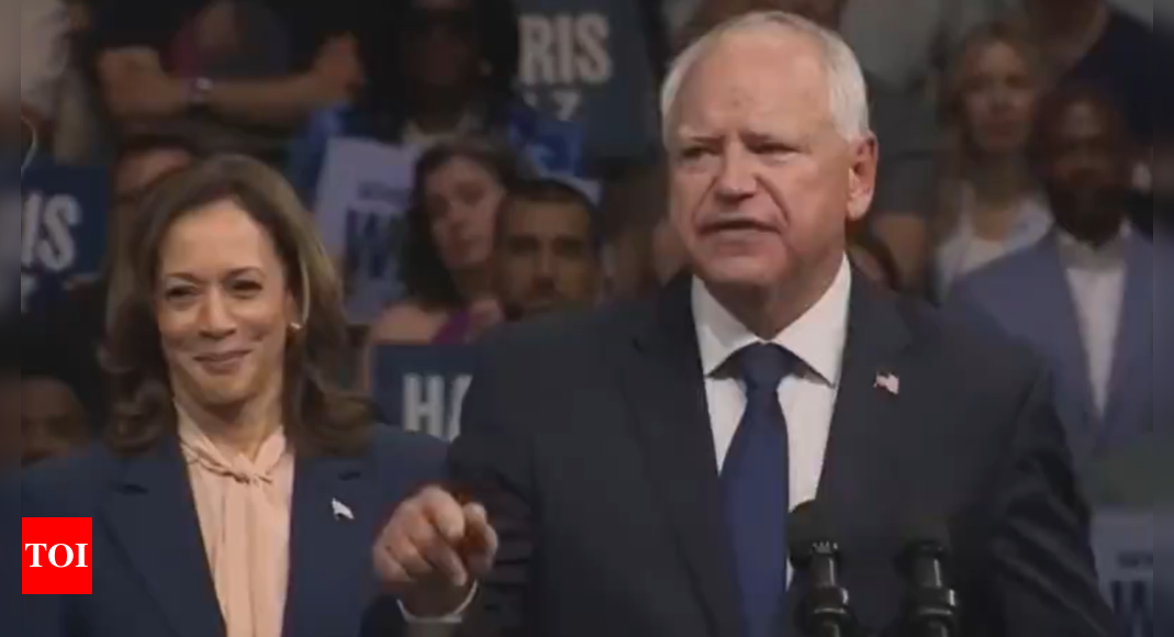 Walz attacks Trump and Vance in first appearance as Harris’s running mate: 'They are creepy, weird as hell' – Times of India