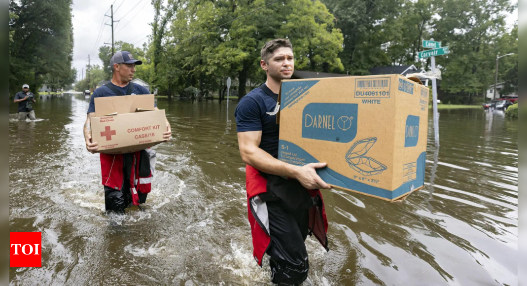 Tropical storm Debby: Community rallies with ice, water, and food distribution post-storm - Times of India