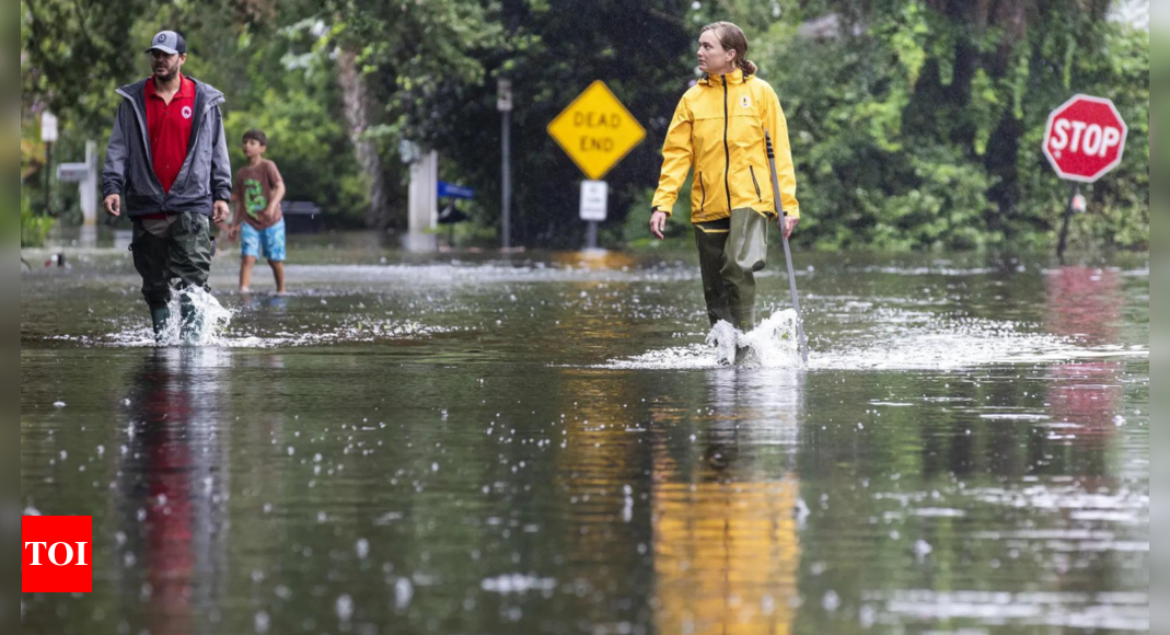 Tropical storm Debby: Coastal flooding, tornadoes and power outages ravage southern states in US - Times of India