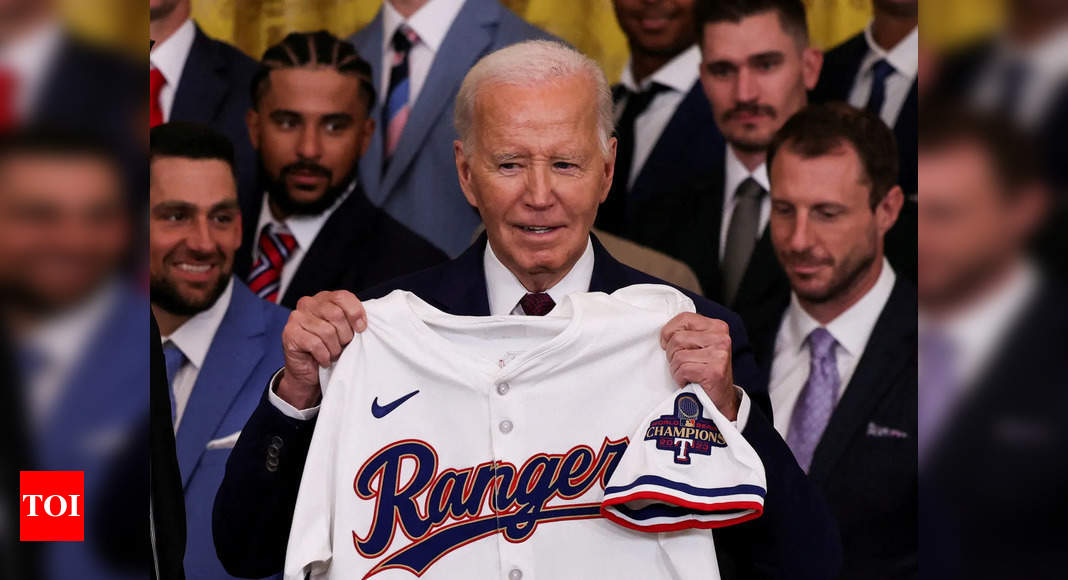 ‘What am I doing?’: Biden appears confused at White House event honoring Texas Rangers; watch video - Times of India