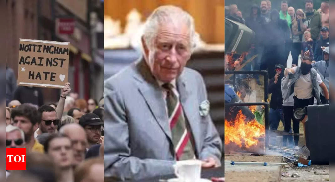 King Charles' message amid far-right riots; 741 arrested, 302 charged, says UK police - Times of India