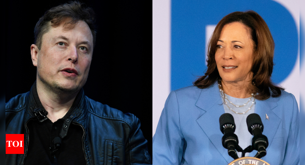 Elon Musk expresses willingness to host Kamala Harris on X spaces: 'Happy to ...' - Times of India