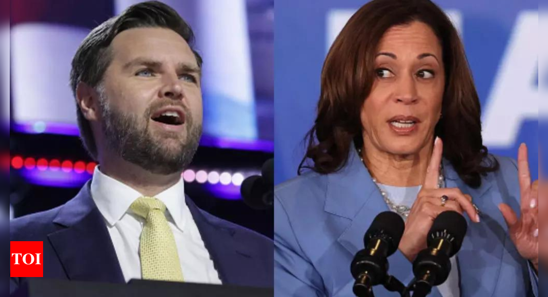 'Like giving Jeffrey Epstein control...': JD Vance's jibe at Kamala Harris - Times of India