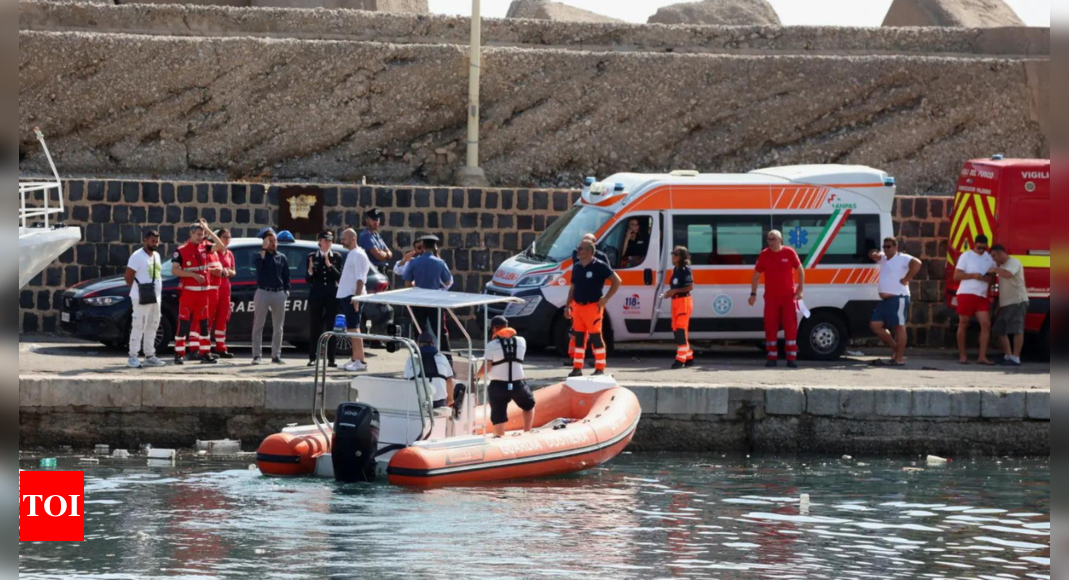 1 dead, 6 missing after sailboat sinks near Italy's Sicily – Times of India