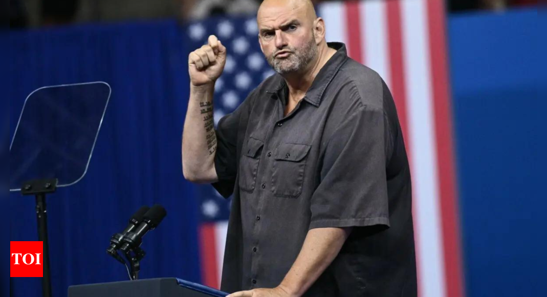 Pro-Israel John Fetterman skips DNC; his staff takes 'might makes rights' jibe - Times of India