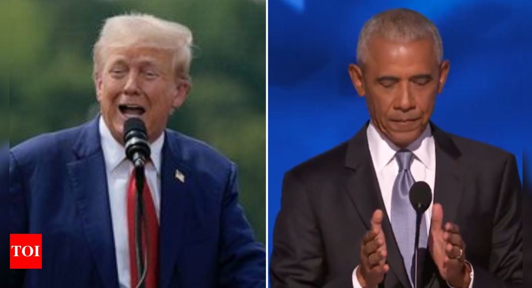 'Should I get personal?': Trump fires back at Obamas for DNC attacks, says former president 'was very nasty’ – Times of India