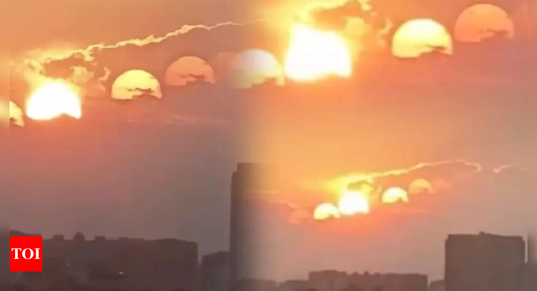 Seven suns in sky? Viral video shows stunning optical illusion in China – Times of India