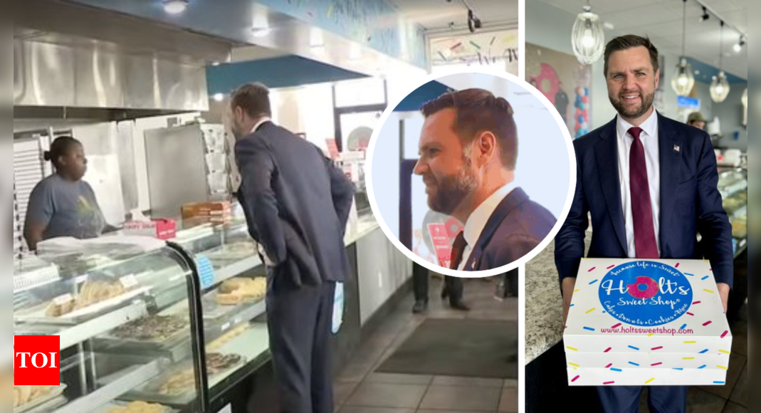 JD Vance walks into donut shop and no one cares, VP candidate roasted over 'awkward' and 'cringe-worthy' moment: Watch – Times of India