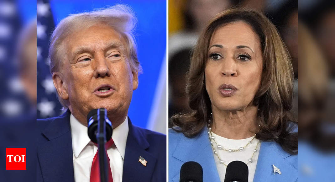 US elections: Trump’s economic lead diminishes as GOP aides rally behind Harris, new poll shows – Times of India