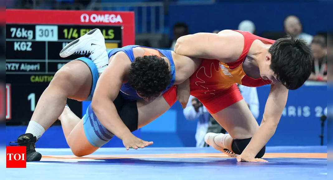 Explained: Why wrestler Reetika Hooda lost in quarters despite a tied 1-1 bout against Aiperi Medet Kyzy at Paris Olympics | Paris Olympics 2024 News – Times of India