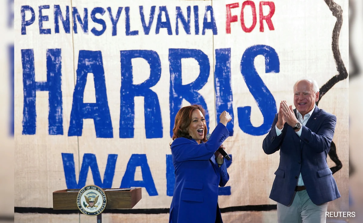 Kamala Harris On Bus Tour Of Pennsylvania Ahead Of Democratic Convention