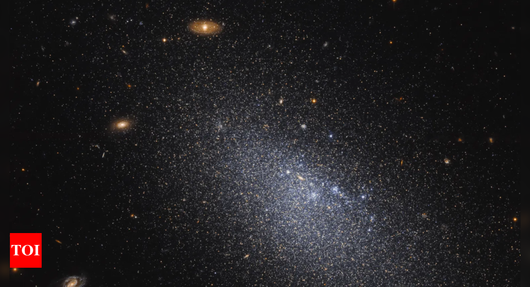 Nasa’s Hubble telescope captures dwarf galaxy, offering clues to cosmic history