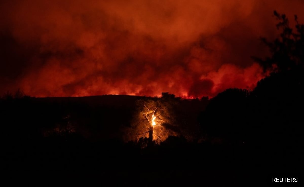 Raging Wildfire Forces Dozens To Evacuate In Greece