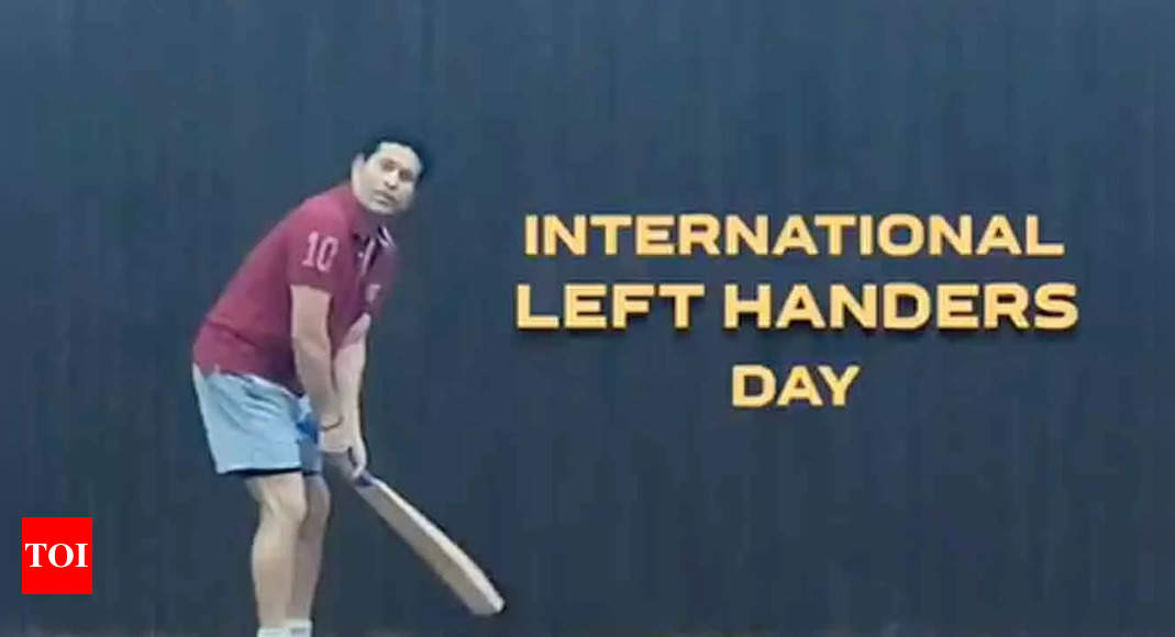 Sachin vs Tendulkar: How Sachin Tendulkar celebrated 'International Left-Handers Day' – Watch | Cricket News – Times of India