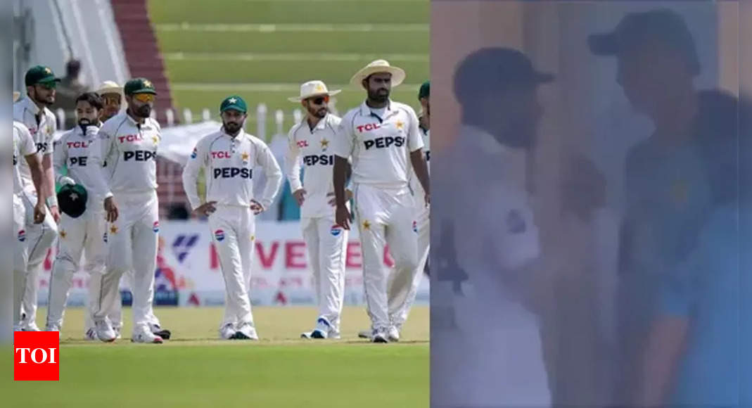 Watch: Drama in Pakistan dressing room! Shan Masood loses cool, argues with coach Jason Gillespie | Cricket News – Times of India