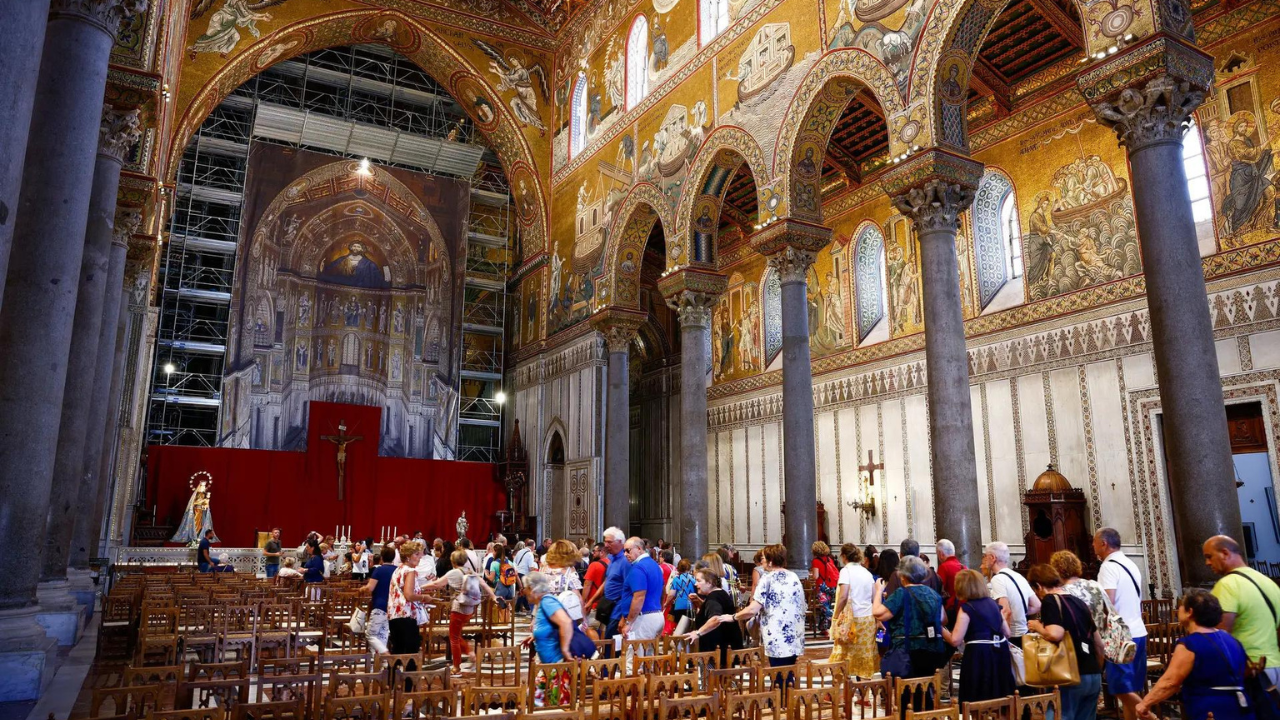 Italy's Monreale Cathedral's stunning mosaics regain golden lustre