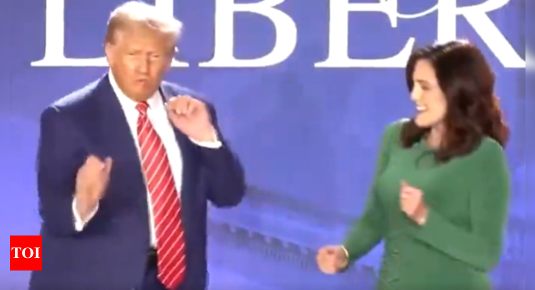 Watch: Trump's dance moves at Moms for Liberty event go viral – Times of India