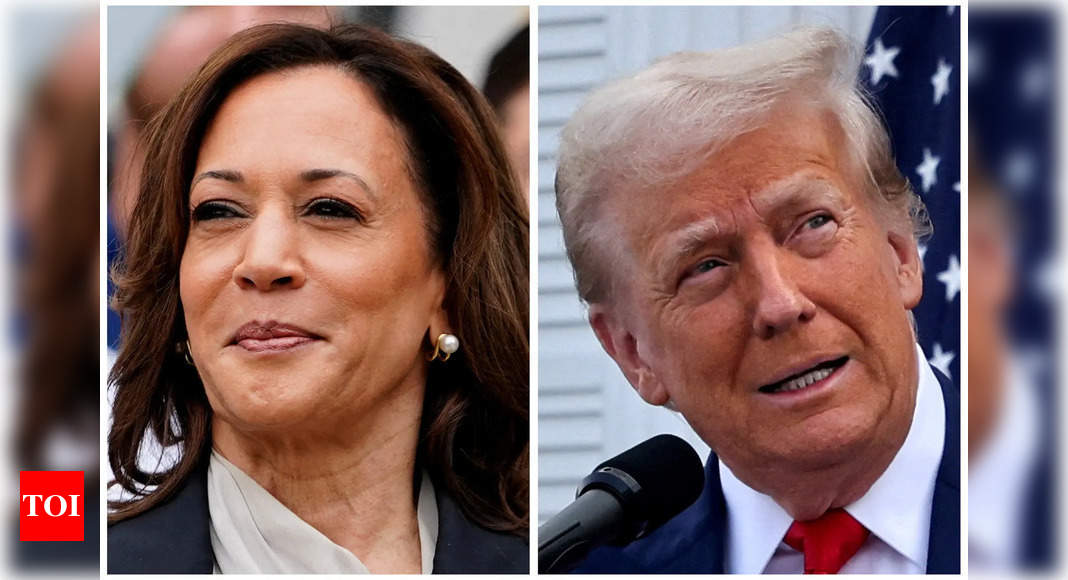 US elections: Kamala Harris gains upper hand in key swing states, Trump trails, poll data shows - Times of India