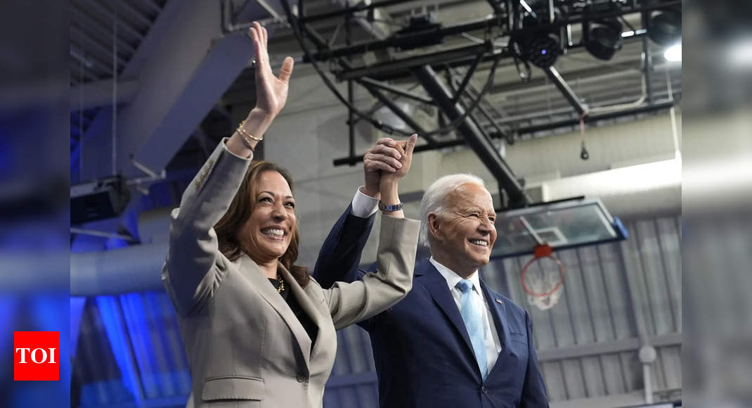 US elections 2024: Hand in hand, Biden and Harris hit campaign trail – Times of India