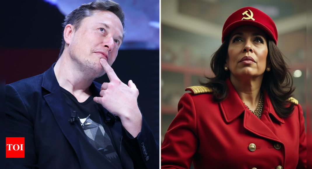 Elon Musk's sarcastic AI image of Kamala Harris as 'Communist dictator' sparks controversy on X: 'Can you believe she wears that outfit?' – Times of India