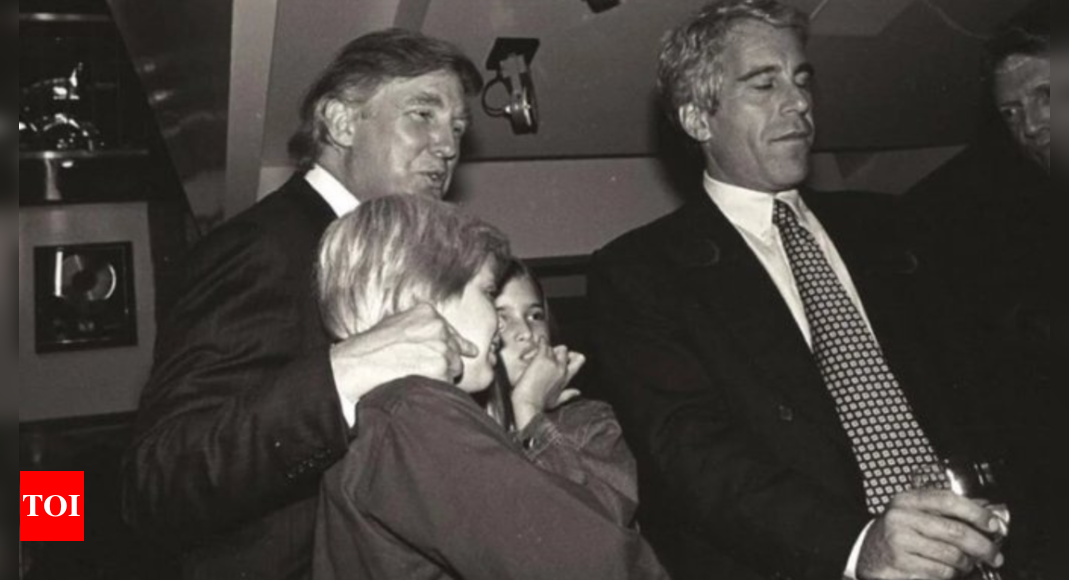 'This guy actually brought his kids around Jeffrey Epstein': Donald Trump's old photo viral - Times of India