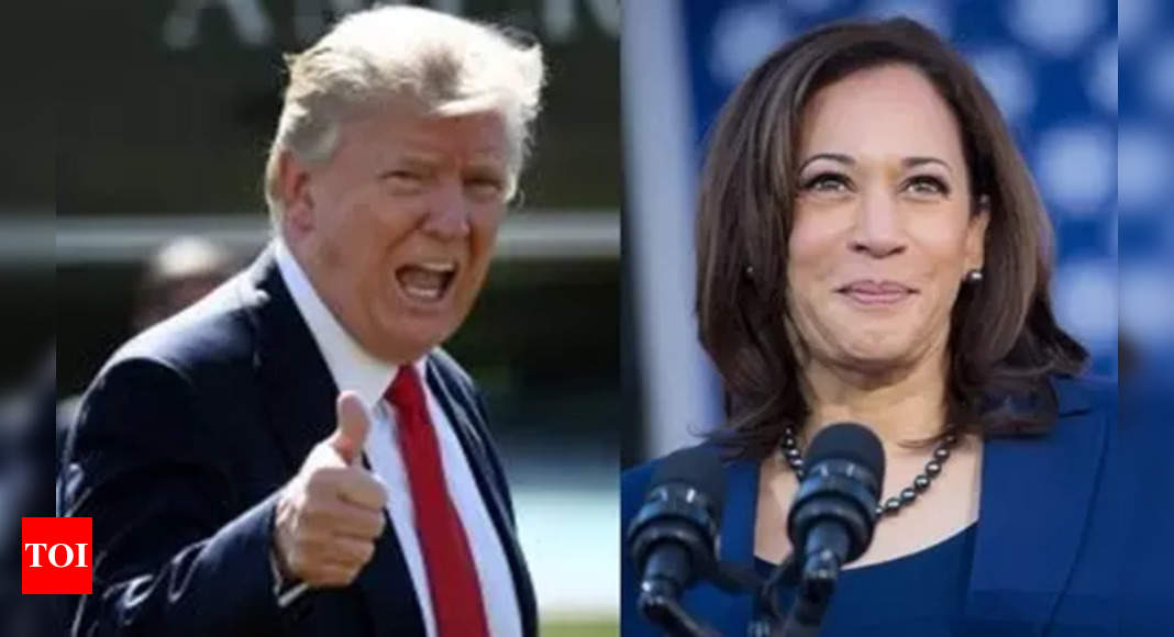 US elections 2024: Trump and Harris neck-and-neck in key battleground states, new poll shows – Times of India