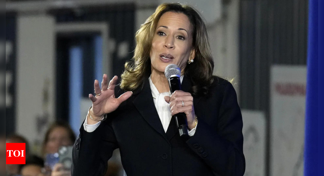 Kamala Harris emerges unscathed from debate, dancing around her flip-flops – Times of India