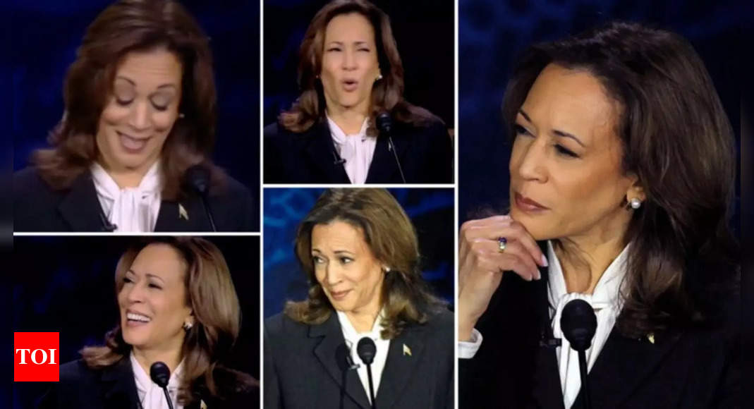 Kamala makes expressions her weapon while Trump yells into mic - Times of India