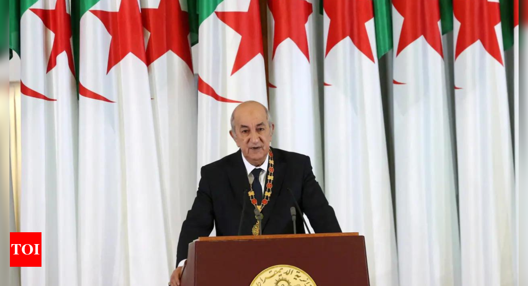 Abdelmadjid Tebboune secures second term as Algeria's president with 84.3 percent votes – Times of India